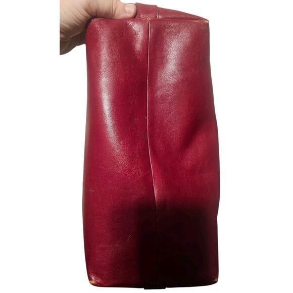 COACH LEGACY Red/Khaki Jacquard Signature Stripe Molly Two way Satchel 21154 - Picture 9 of 13